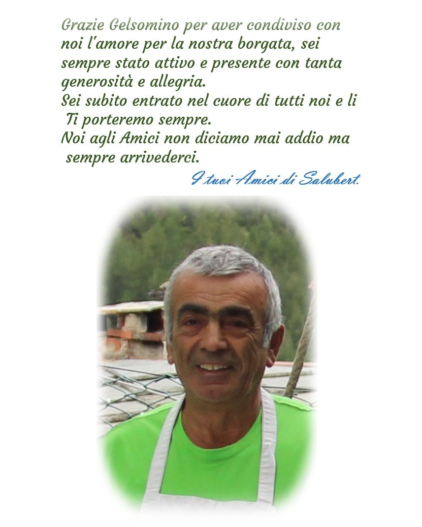 ciao GELSOMINO mancherai a Salubert ciao GELSOMINO