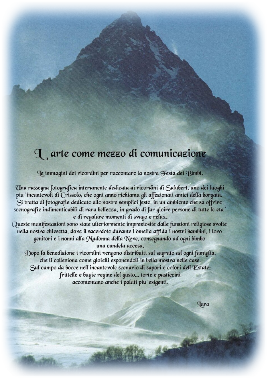 i ricordini di Elena e Lara a serre uberto